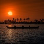 sunset over a lake