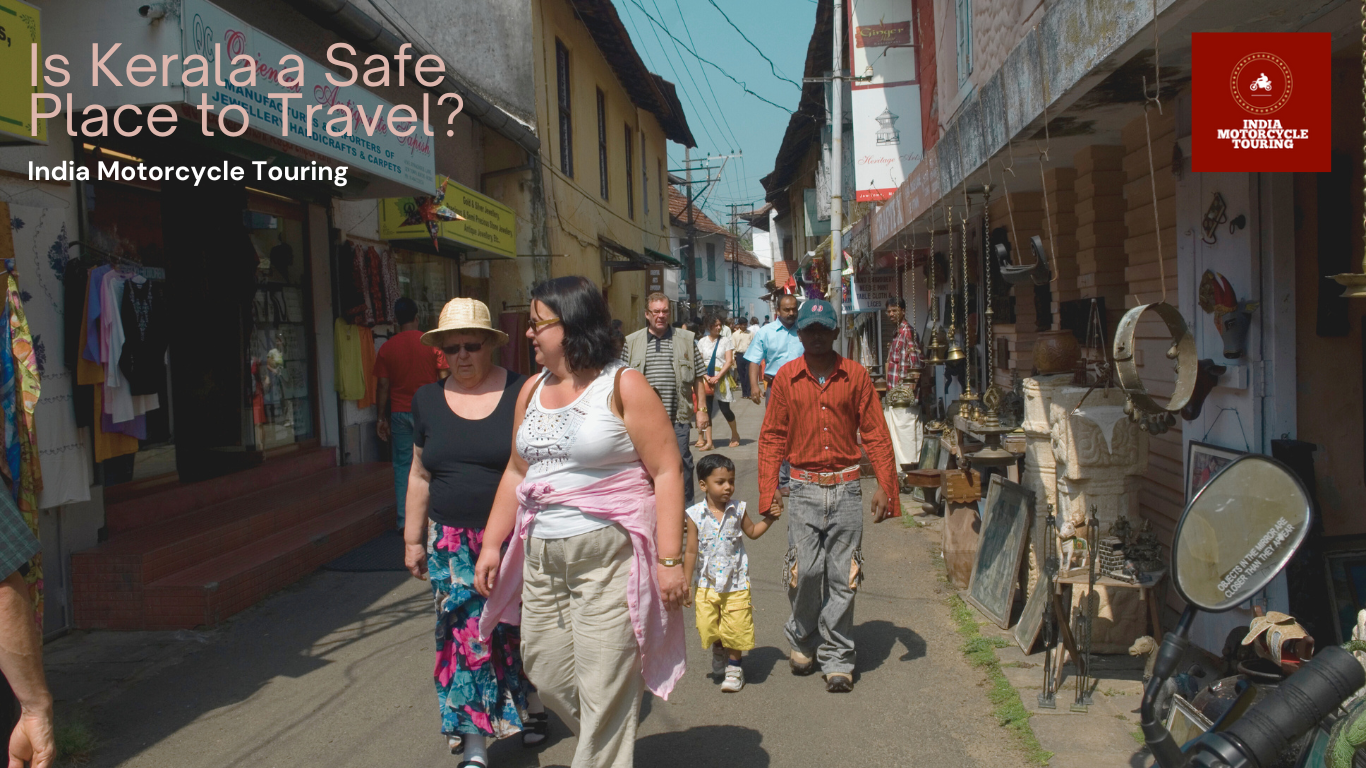 Tourist enjoying a tour in the streets of Fort Kochi.