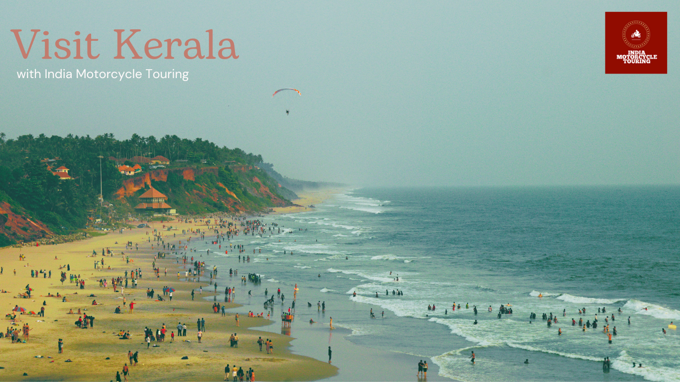 People enjoying Kerala beach.