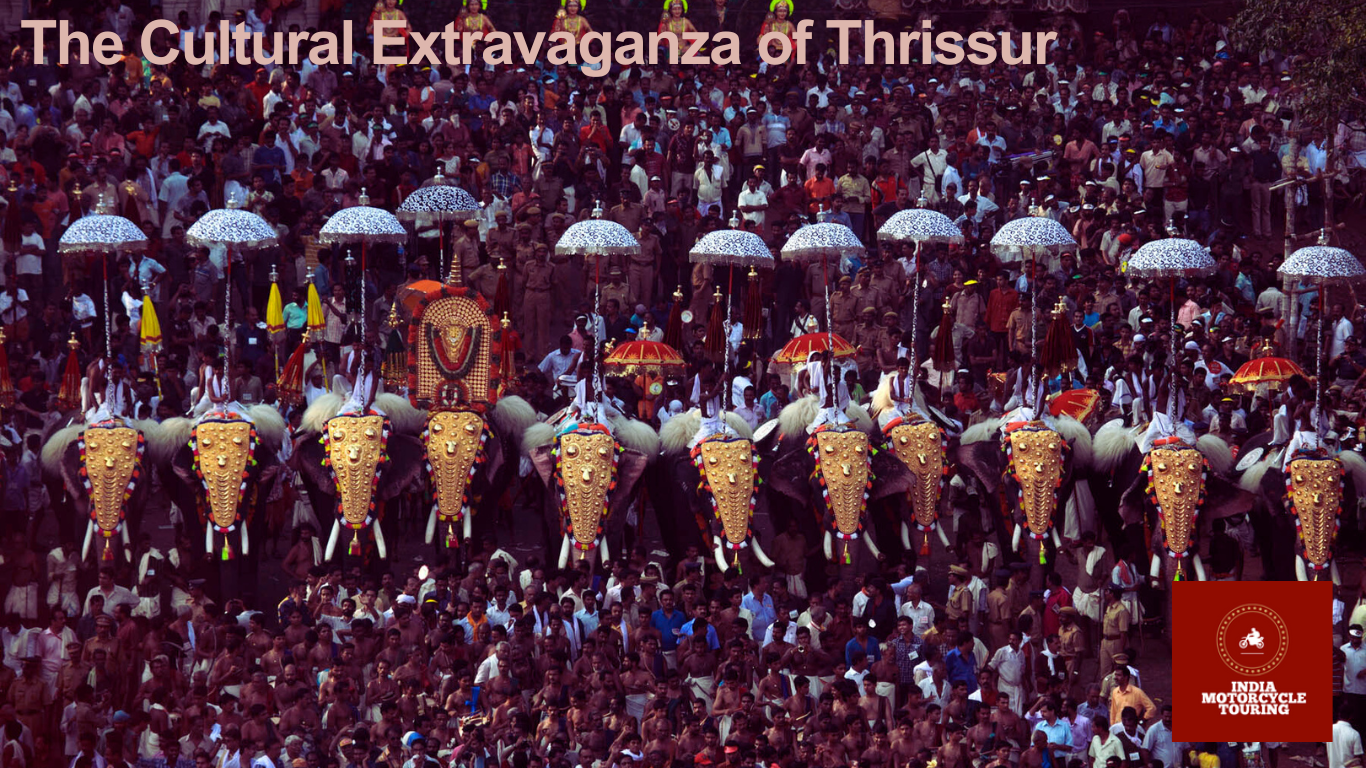 people of South India celebrating Thrissur Pooram