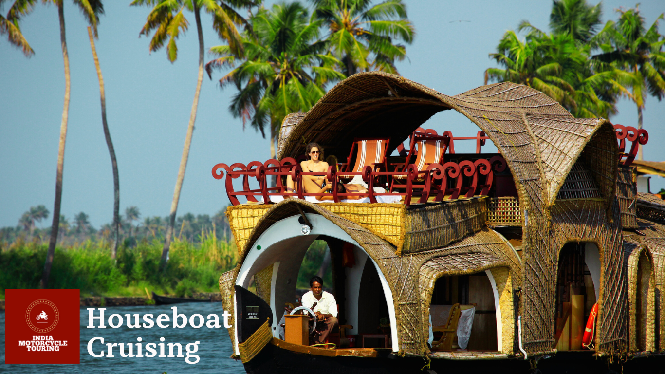 tourist enjoying a relaxing houseboat cruise in South India