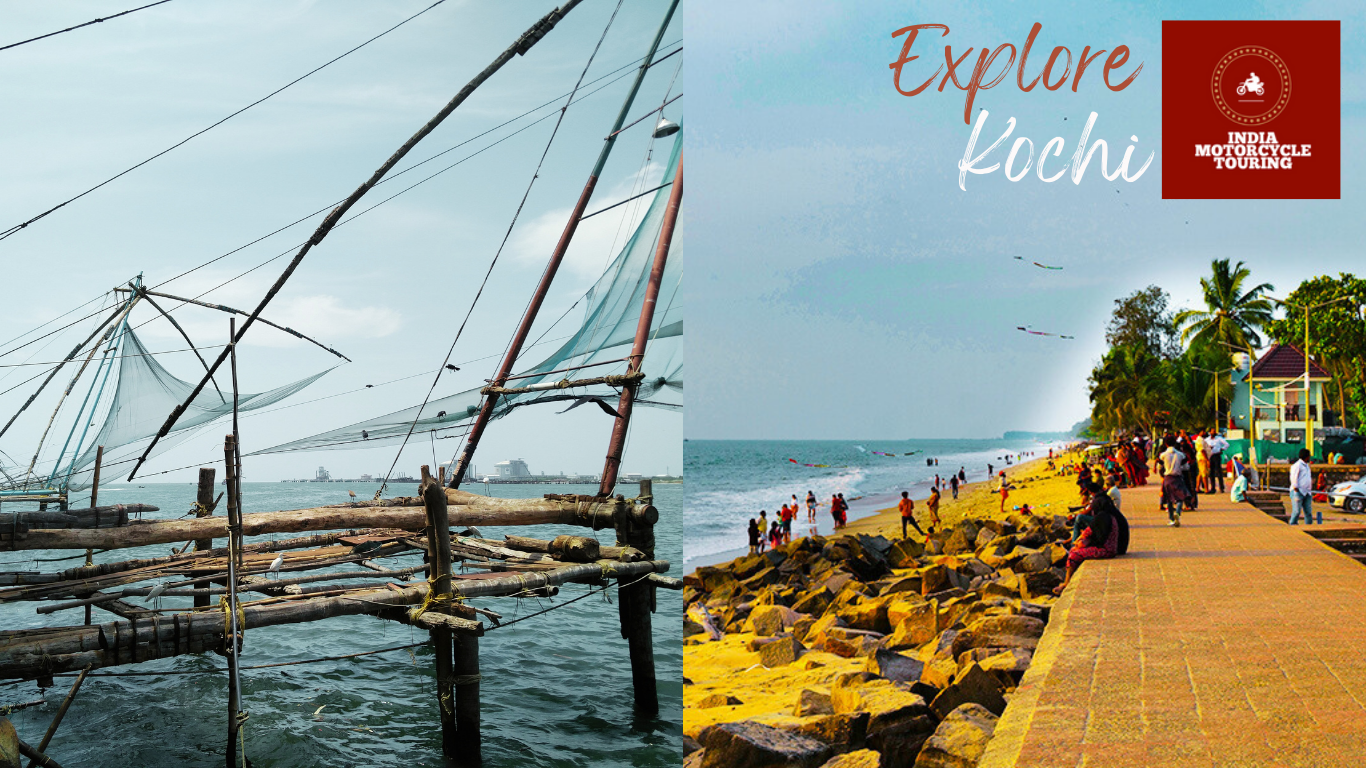 Chinese fishing nets and Cherai beach at Kochi