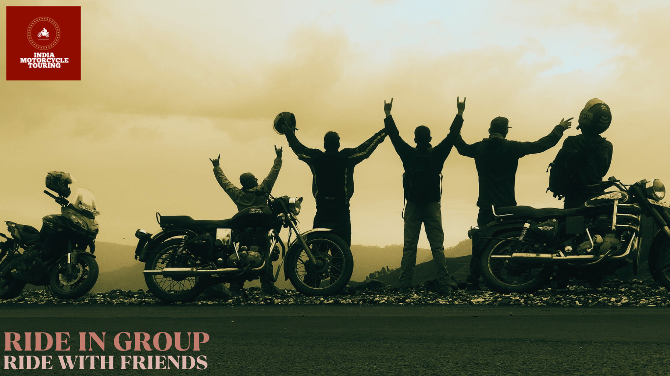 group of riders enjoying the view of South India